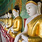 Statues of  Buddha, Golden Myanmar