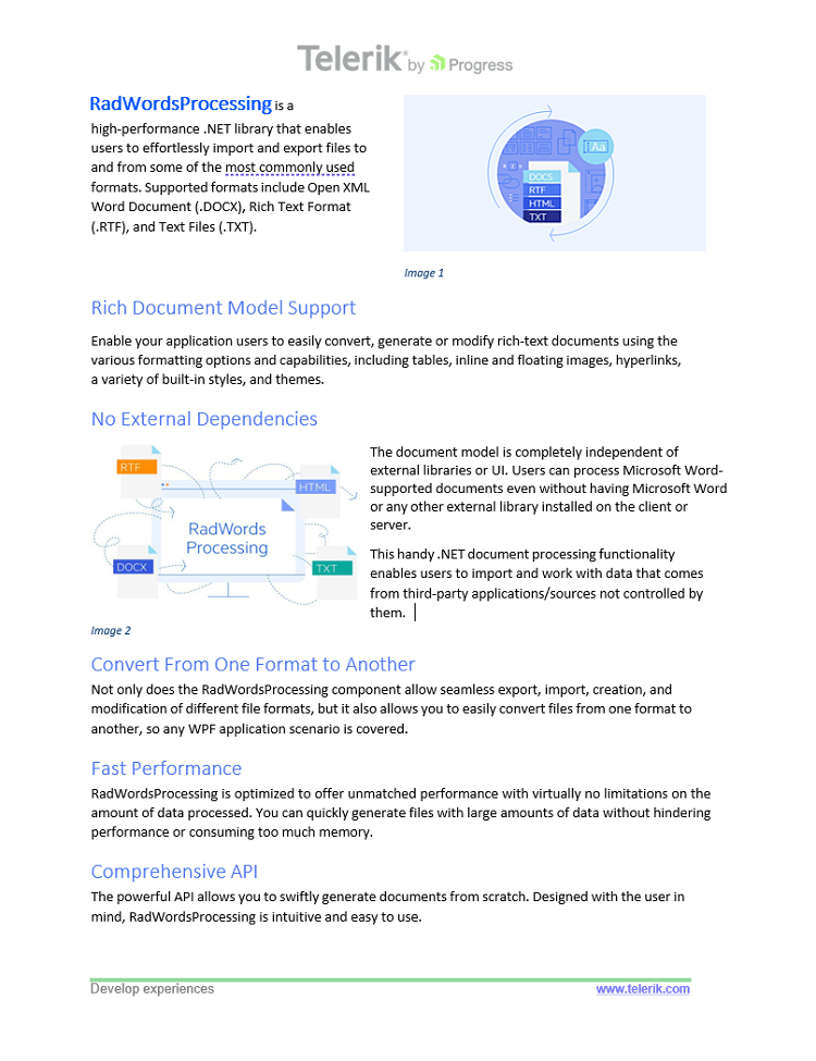 WordsProcessing sample document