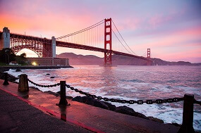 Kendo UI for jQuery Card Golden Gate Bridge and the strait
